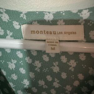 Monteau dress , wrap , floral .  Never worn , size medium